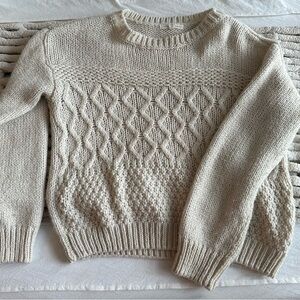 White Cooper Key Sweater | Size Medium